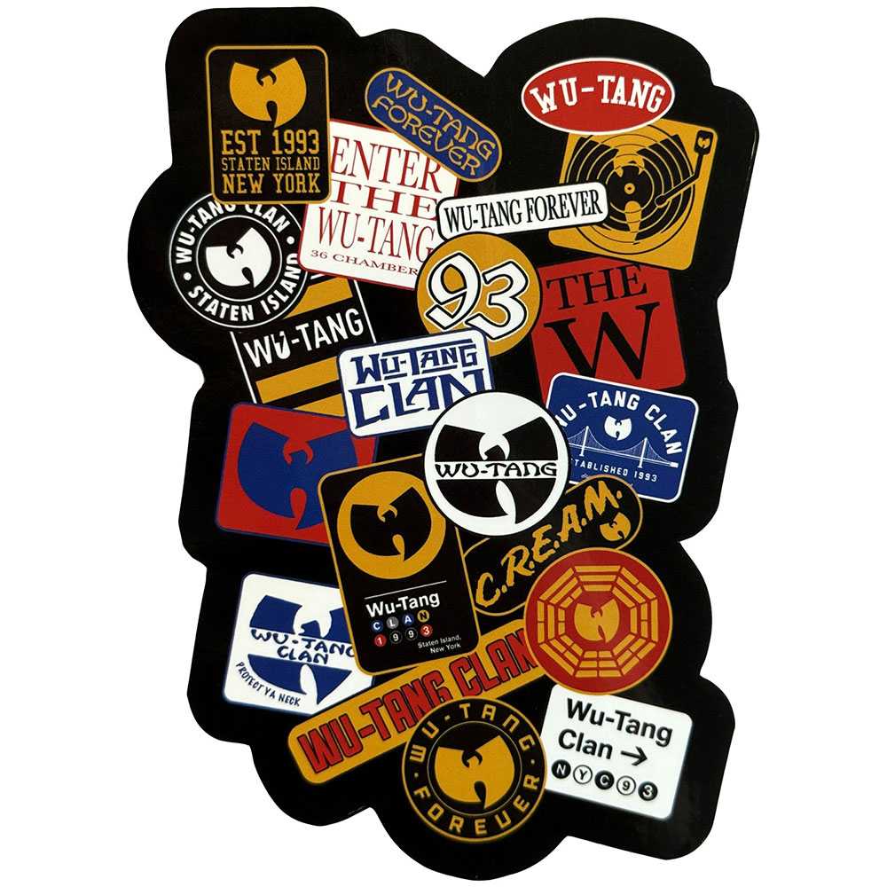 WuTang Clan - Badges Autocollant - Noir/Multicolore